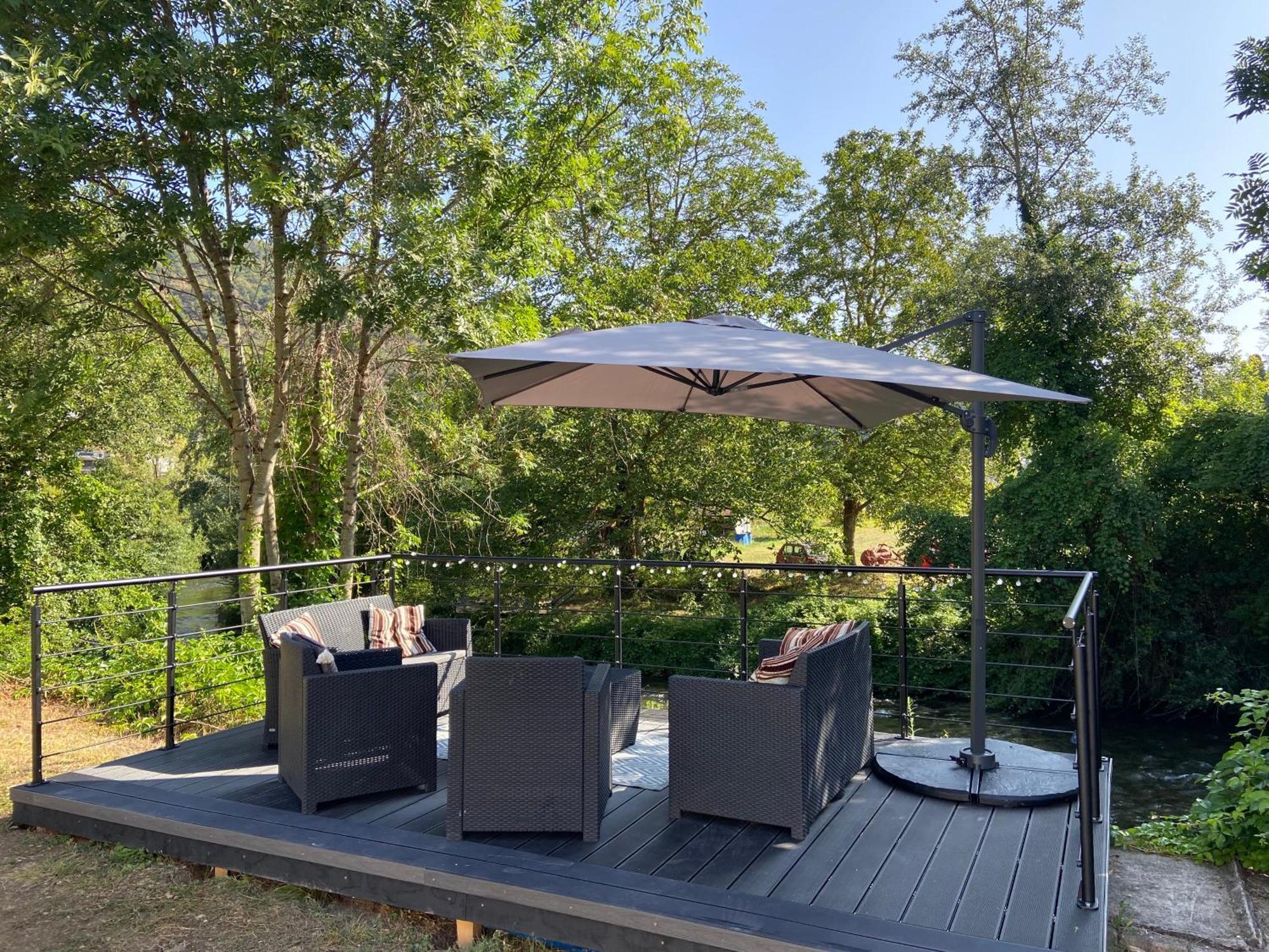 Private Riverside Villa With Breathtaking Views Axat Bagian luar foto